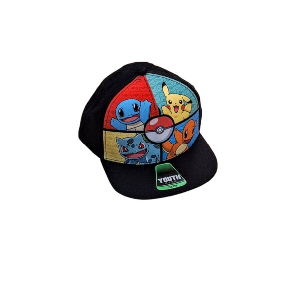 Pokémon Hat Youth One Size OSFM Snapback Trucker Pikachu Baseball Hat Boys - Picture 1 of 6